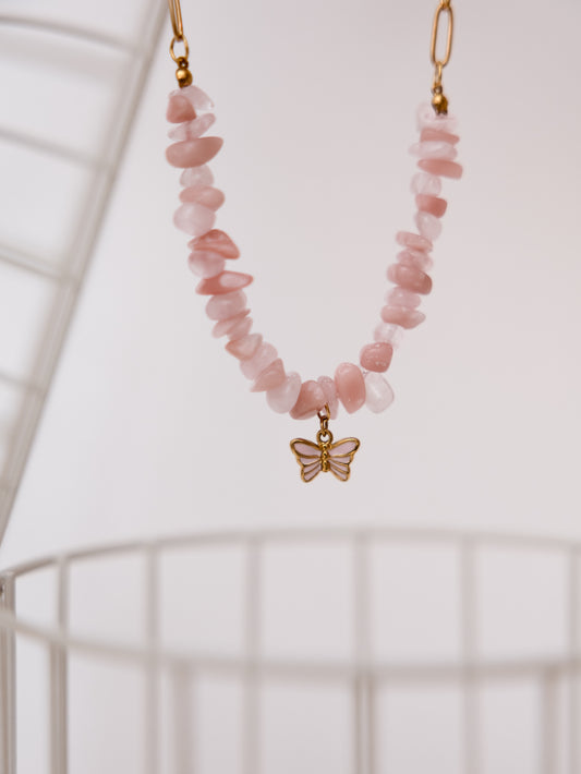 Colar Amor Divino (Opala rosa)- Amor-próprio; compaixão; cura emocional e beleza