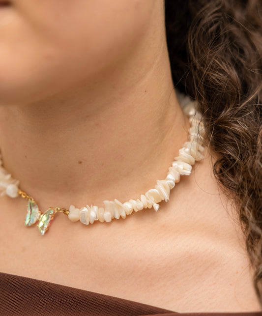 Colar Madreperola - Amor Incondicional; Riqueza; Beleza; Proteção e Pensamentos de Paz