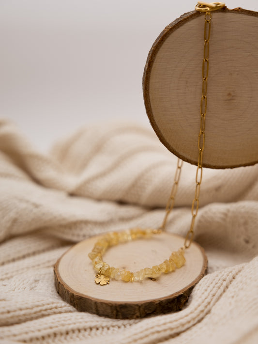 Colar Raio de sol ( Citrino)- Prosperidade; Alegria; confiança; sucesso