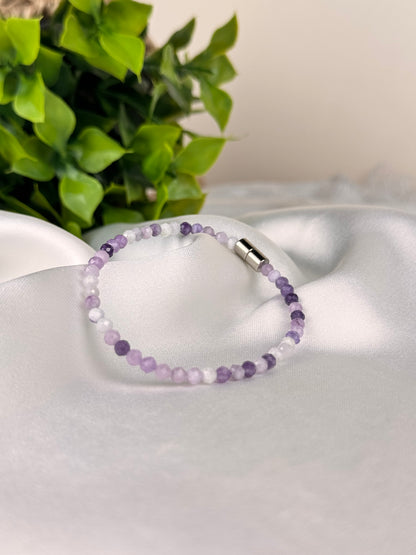 Pulseira Lepidolite- Missão de Vida; Fé; Calma