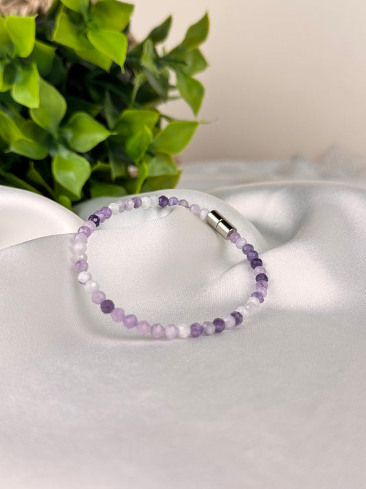 Pulseira Lepidolite- Missão de Vida; Fé; Calma