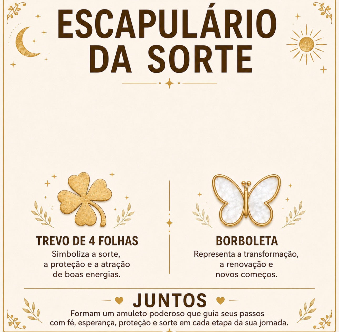 Escapulário da sorte 🦋-Transformação; Evolução pessoal; Sorte; coragem; liberdade