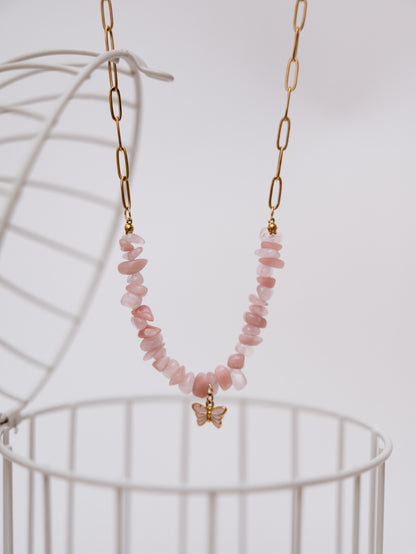 Colar Amor Divino (Opala rosa)- Amor-próprio; compaixão; cura emocional e beleza