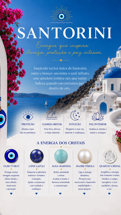 Colar SANTORINI 🇬🇷- Proteção; Clareza; Intuição; Paz Interior