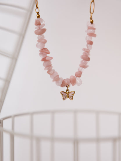 Colar Amor Divino (Opala rosa)- Amor-próprio; compaixão; cura emocional e beleza