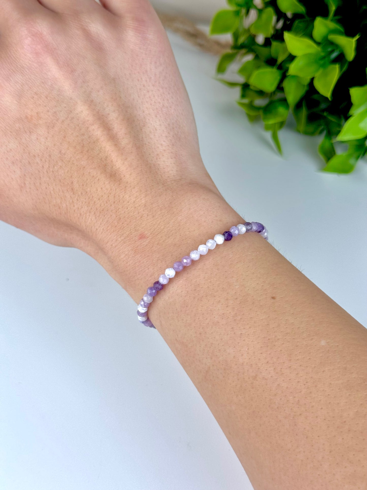 Pulseira Lepidolite- Missão de Vida; Fé; Calma
