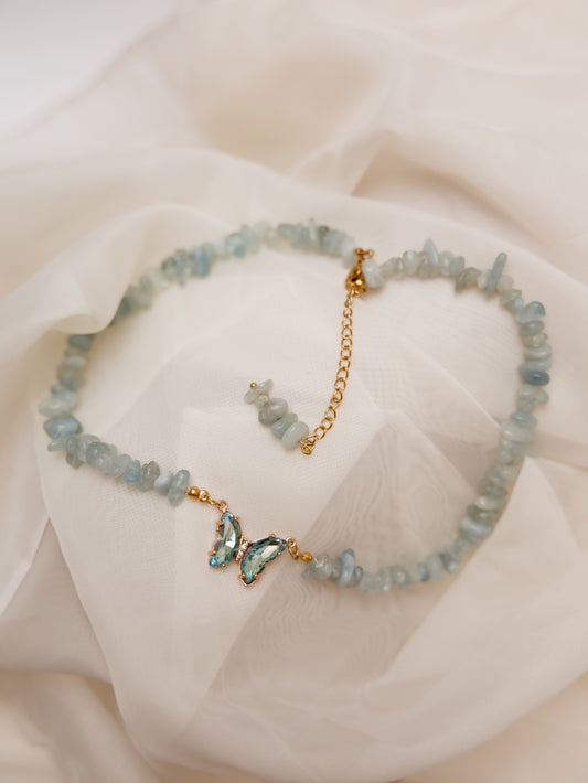 Colar Água Marinha - Auxilio na Ansiedade; Clareza mental; Bem estar profundo