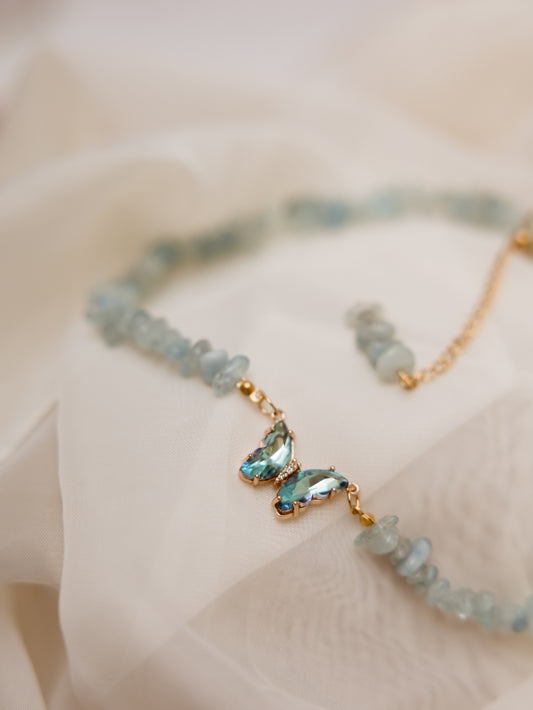 Colar Água Marinha - Auxilio na Ansiedade; Clareza mental; Bem estar profundo