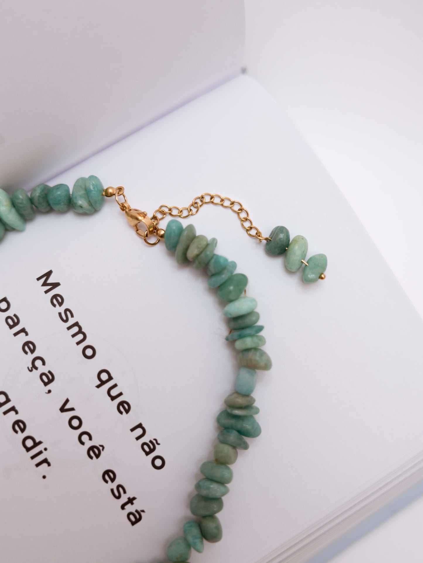 Colar Amazonite - -Calmante, Adaptação a Mudanças, Concentração
