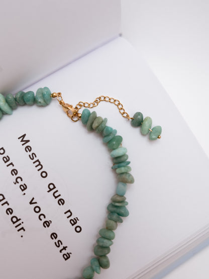 Colar Amazonite - -Calmante, Adaptação a Mudanças, Concentração