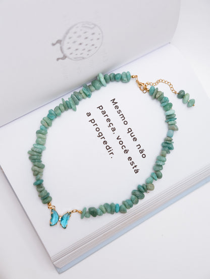 Colar Amazonite - -Calmante, Adaptação a Mudanças, Concentração
