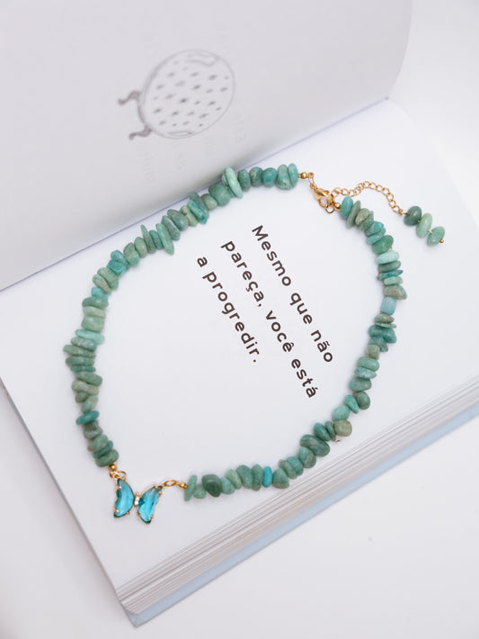 Colar Amazonite - Anti-Stress; Adaptação a Mudanças; Melhora os Estudos