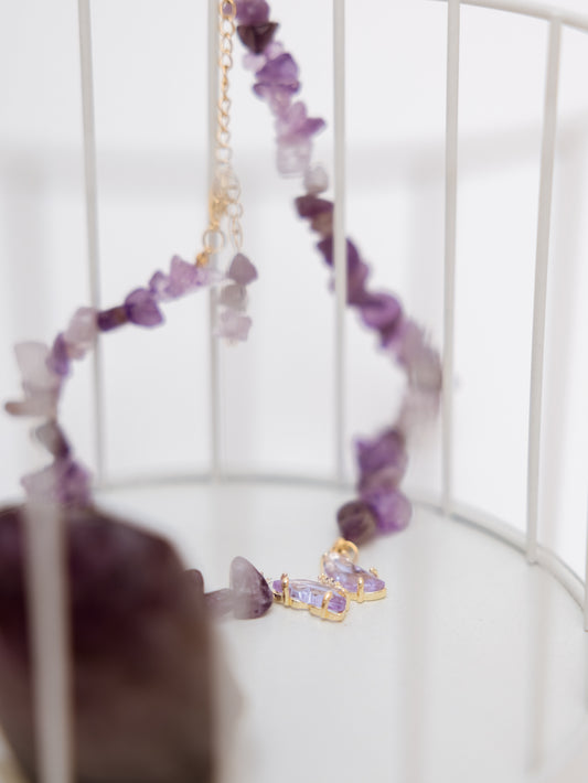 Colar Ametista - Espiritualidade; Intuição; Enxaquecas; Transmutação