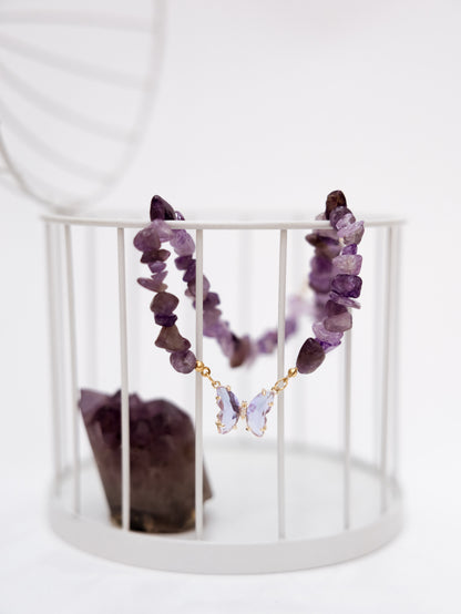 Colar Ametista - Espiritualidade; Intuição; Enxaquecas; Transmutação