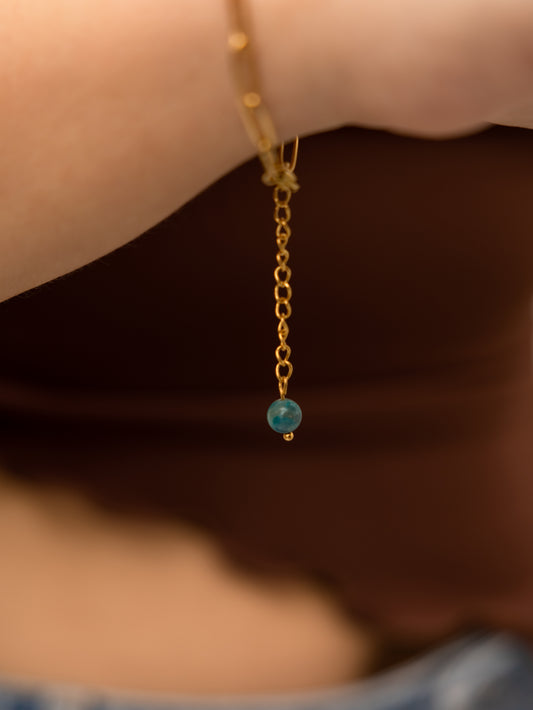 Pulseira Crisocola - Merecimento, Energia maternal, Fertilidade e Abundância