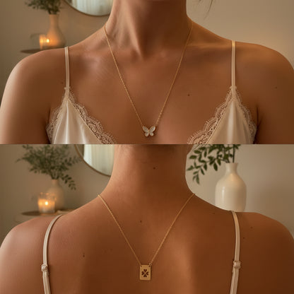 Escapulário da sorte 🦋-Transformação; Evolução pessoal; Sorte; coragem; liberdade