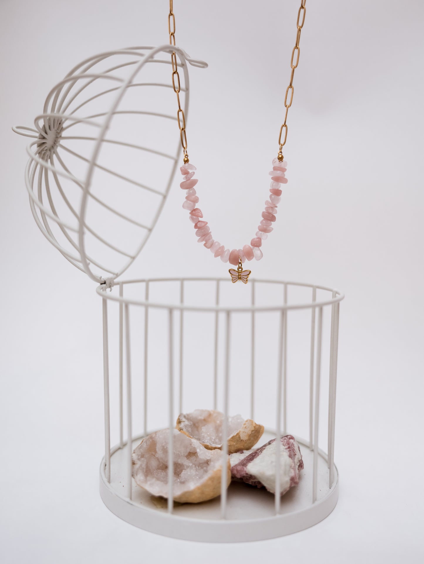 Colar Amor Divino (Opala rosa)- Amor-próprio; compaixão; cura emocional e beleza