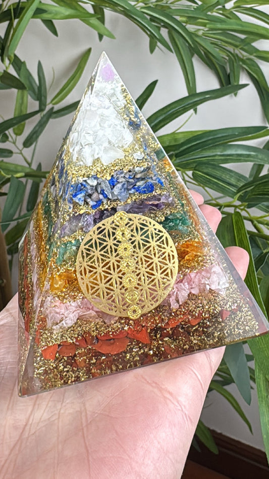 Orgonite 7 chakras- Alinhamento; Equilíbrio; Harmonia energética