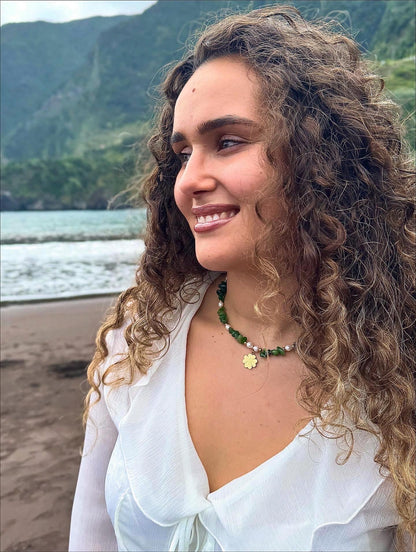 Colar Gaia´s Heart (Jade) - Amuleto de sorte; prosperidade espiritual e material