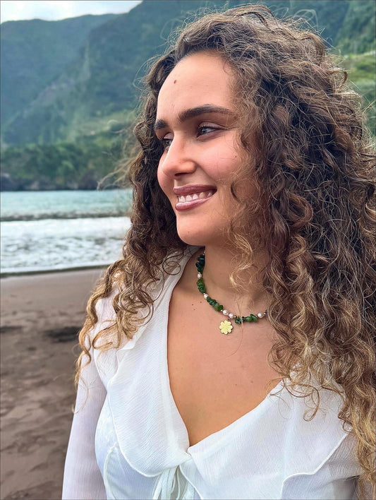 Colar Gaia´s Heart (Jade) - Amuleto de sorte; prosperidade espiritual e material