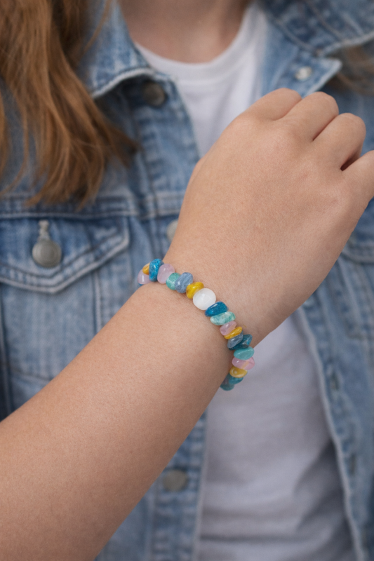 Pulseira bebé/adolescente - Proteção Angelical; Anti-Inflamatória; Amor incondicional; Aprendizado