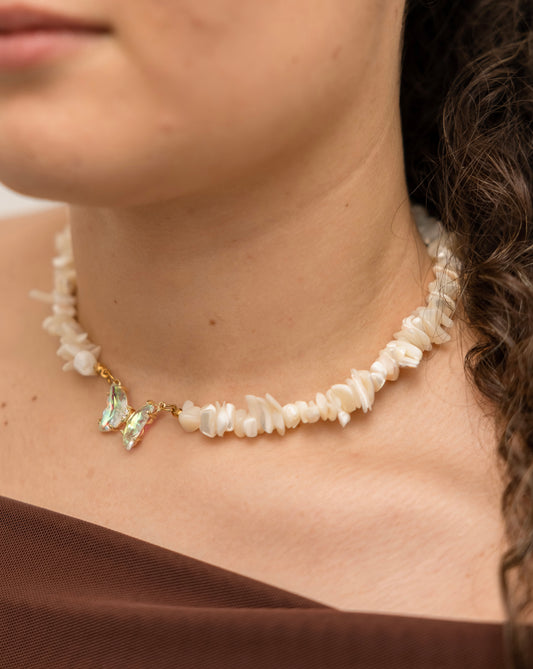 Colar Madreperola - Amor Incondicional; Riqueza; Beleza; Proteção e Pensamentos de Paz