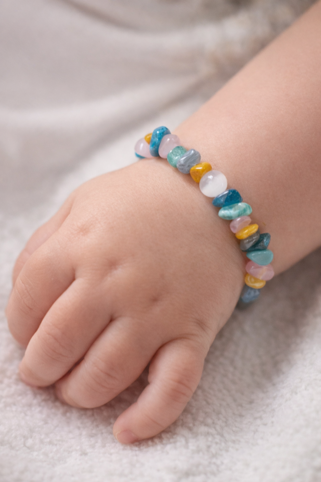 Pulseira bebé/adolescente - Proteção Angelical; Anti-Inflamatória; Amor incondicional; Aprendizado